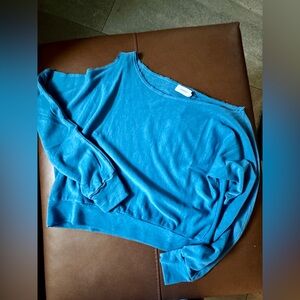 NWT - Women's Lanston Blue Cold Shoulder Pull-Over Sweatshirt - XS